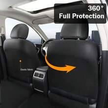 New PU Leather Full Car Seat Cover Set, Front Seats + Rear Bench Seat Covers, Car Seat Protector, Made Of Polyester Fiber, Comfortable, Easy Installation, Washable, Suitable For All Seasons And Most Car Models, Essential Car Accessory, Car Interior, Automotive Supplies