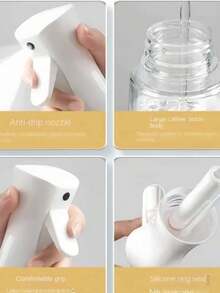 1pc Press Spray Bottle Continuous High Pressure Toner Emulsion Essence Bottled Ultra-Fine Atomized Disinfection Sprayer Hair Spray