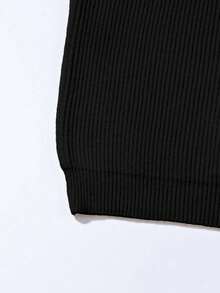 ANDREILEE 男士休闲纹理圆领毛衣，宽松保暖套头衫，适合春、秋、冬三季穿着。 - 黑色 - 查看 6