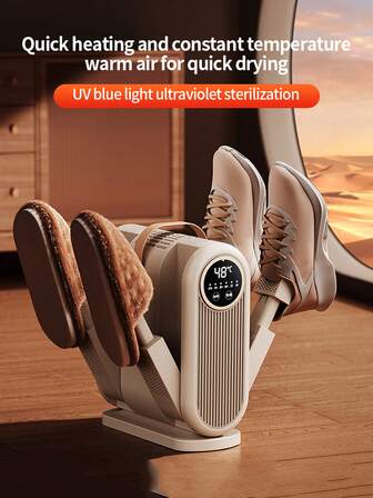 1 件智能定时干鞋器、快速干燥鞋子除湿器、便携式可折叠干鞋器、恒温除臭紫外线杀菌干燥机、除臭器、360° 旋转电动内衣烘干机、紧凑型卧室或冬季干鞋器、干鞋器和加热器、快速干燥除臭杀菌家用鞋子加热器、无刷电机 + 香薰垫、家庭、卧室、户外、学生宿舍、送给父母、爱人的圣诞礼物