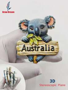 1 pezzo Calamita da frigo 3D souvenir dall'Australia - Adesivo magnetico in rilievo, regalo creativo da viaggio, collezione di decorazioni per la casa, ricordo di viaggio personalizzato calamita da frigo, decorazione per la casa, cucina, stanza, ufficio, armadietto, regalo artigianale, gadget per vacanze, piccolo regalo raffinato - Multicolore - Visualizzare 15