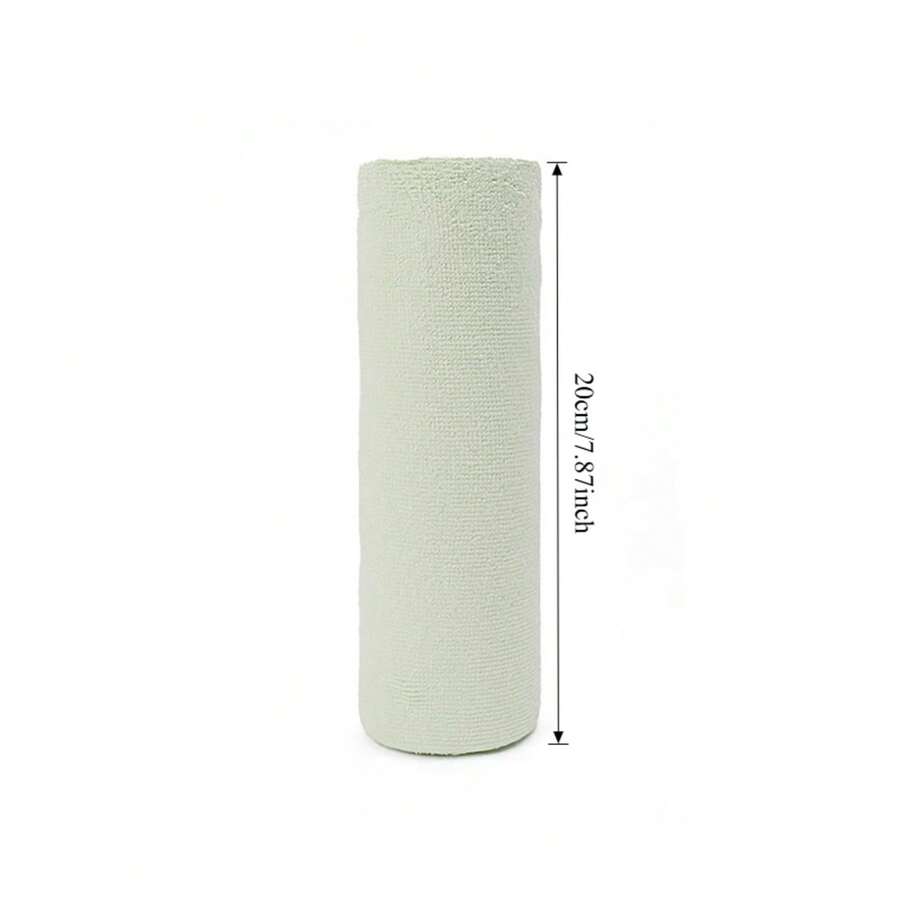 Toallita de limpieza reutilizable, paño de cocina para el hogar, rollos de toallas de microfibra, trapos para platos, reemplazo de toallas de papel de lavado, 1 rollo de 20 hojas - Pequeño-Verde - Ver 1