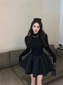 Women Long Dresses - Black - View 1