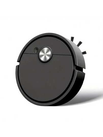 Ultra Thin Mini Robot Stofzuiger Cleaner Home Battery Operated, Compact Hard To Reach Areas 1pc, Black, Pink, White, High Efficiency Filtration, Vloer Cleaner, Sweeper (Battery Not Included), Cordless Vacuum, Automated Cleaning, Spacesaving Durable Plastic, Lightweight Construction, Small Space Living, Pet Owners view 3