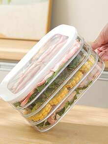 Ensemble de boîtes de conservation d'aliments pour animaux de compagnie scellées, boîte de conservation fraîche transparente à plusieurs couches avec couvercle, boîte à bacon pour animaux de compagnie, organisateur de réfrigérateur, boîte-repas hermétique pour réfrigérateur, boîte de conservation des aliments, boîte d'emballage pour viande/aliments surgelés réutilisable, boîte de portion transparente, boîte de rangement pour fruits et légumes, accessoires de cuisine, articles de première nécessité, fournitures de cuisine, convient aux passionnés de cuisine, boîte de rangement de cuisine