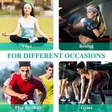 7 colores diadema de algodón, diadema deportiva + 7 bandas para el cabello, diadema elástica suave que absorbe el sudor para hombres y mujeres, adecuada para yoga, fitness, correr, ciclismo y gimnasia - 1 - Ver 7