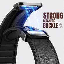 适用于三星 Galaxy Watch 7、Band 6、5、4、FE、Active 2（40 毫米/44 毫米）/ Watch 6 / 4 Classic / Watch 5 Pro / Watch 3 的磁吸式真皮表带。20 毫米真皮表带，适用于三星手表。也适用于华为 Watch 2 / Watch 2 Sport / Watch GT 42 毫米 / Watch GT2 42 毫米 / Watch GT3 42 毫米。兼容 Garmin 20 毫米表耳的手表（例如 Forerunner、Vivoactive、Venu、Fenix 系列）。 - 黑色 - 查看 5