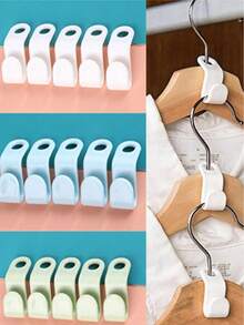 1/10/30/50 Ganchos conectores de percha, Ganchos de percha mágicos, Ganchos conectores en cascada de gran resistencia, Extensores de percha ahorradores de espacio para organizar la ropa en los armarios, Conector de percha ahorrador de espacio - Gancho plegable de plástico resistente con soporte de gravedad fuerte, Adecuado para todo tipo de organizador de armario montado en la pared