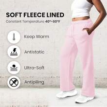 3 Pack Women's Wide Leg Sweatpants Workout And Yoga (Plus Sizes Available) ZQZF - 黑色/中灰/粉紅色 - 查看 11