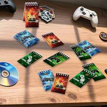 12本/套 游戏主题螺旋笔记本，学生笔记本，单词笔记本，螺旋笔记本，布艺笔记本，便签本，学习用品，学生奖品，派对便签本，返校文具，圣诞节便签本 - 彩色 - 查看 4