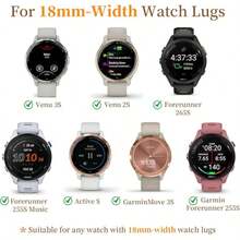 18mm 20mm 22mm Metal Band Compatible With Garmin Smartwatch, Stainless Steel Mesh Strap For Vivomove 3S/Style/Luxe/Sport//3, Vivoactive 5/6/4/4S/3, Venu 3S/3/2S/2/2 Plus/Sq/Sq 2, Forerunner 35/45/45S/55/245/255/255S/265/265S/645/735XT/745/935/945/945 LTE/965, Fenix 5/5 Plus/6/6 Pro/7 Series, Epix Gen2, Instinct 1/2, Enduro/Enduro 2, Approach S12/S40/S42/S62, Descent Mk1/Mk2/Mk2i/Mk3 Watch Bands For Women Men