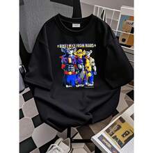 RARE Vintage 1994 Biker Mice From Mars Licensed Graphic T-Shirt - Black Retro Cartoon Art, Soft Breathable Fabric, Regular Fit Unisex Adult Casual Streetwear, Machine Washable, Casual Attire, Comfortable Tee, Vibrant Artwork, Detailed Illustration, Durable Print Shirt, Streetwear Fashion, Classic Streetwear, Highquality Tee, Streetwear Lovers - Black - View 2