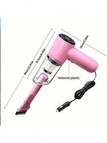 Powerful Car Vacuum Cleaner, Wet & Dry Use, Easy To Remove Cat Hair & Pet Fur, Multi-Functional Portable Handheld Corded Car Vacuum Cleaner, Suitable For All Vehicles With Cigarette Lighter Socket - View 3