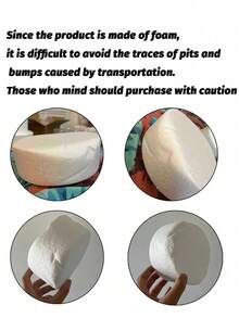 1个圆形白色泡沫蛋糕模型，用于装饰和制作、烘焙展示、婚礼蛋糕设计、生日蛋糕、圣诞派对蛋糕或干花装饰、情人节、复活节和其他节日派对蛋糕装饰，4英寸、6英寸、8英寸、10英寸白色仿真蛋糕模型，12英寸（请理解产品可能存在轻微偏差） - 白色 - 查看 4