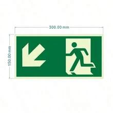 1pc Glow-In-The-Dark Emergency Exit Signs - Durable PE Material, Green Border & White Arrow, Fire & Evacuation Indicators For Workshops, Offices, Public Spaces, Workshop Safety Equipment|Luminous Signs|Green Bordered Signs - Multicolor - View 11