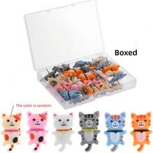 5/10/20/30/50pcs In A Box. Creative Cartoon And Cute Kitten Pattern Pins, Cork Board Push Pins, DIY Handmade Map Pins, Cat-Shaped Push Pins, Animal Creativity, Nail Pins, Plywood Push Pins. Suitable For Photo Walls, Home, School, Office, Stationery, Drawing Pins, Christmas Decorations.