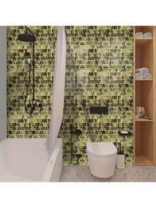 20pcs/Set, European & American Style Waterproof Anti-Oil Decorative Ceramic Tile Stickers, Suitable For Kitchen, Bathroom, Vanity Wall Stickers Room Decor Wall Decor Wall Sticker Bedroom Decor Kitchen Decor Home Decor