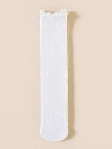 1双/3双儿童秋冬针织条纹过膝袜，女童过膝袜 - 彩色 - 查看 13