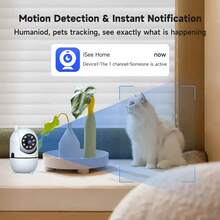 2pcs 1080P Home Security Cameras – 2.4GHz WiFi Indoor/Outdoor Surveillance Cameras, Baby Monitor, Dog Camera, 24/7 Recording, Two-Way Audio, Night Vision, 360° AI Motion Detection, Cloud/SD Storage, Suitable For Babies/Elders/Pets/Nannies/Cats/Dogs - White - View 9