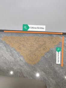 128cm*65cm/1pc Handmade Khaki Lace Trim, DIY Clothing, Headwear, Sofa, Lampshade, Tablecloth, Dress, Skirt Hem Decoration Sewing Accessory