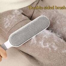 1 件双面宠物毛发去除刷，手动除毛器，宠物猫狗毛发清洁去除刷，手动静电粘合宠物毛发除尘刷，适合猫狗主人、多宠物家庭、宠物美容店、可重复使用的衣物毛发去除器，适用于衣服、床上用品、沙发、家具、地毯、家庭清洁工具、宠物清洁用品、宠物清洁配件