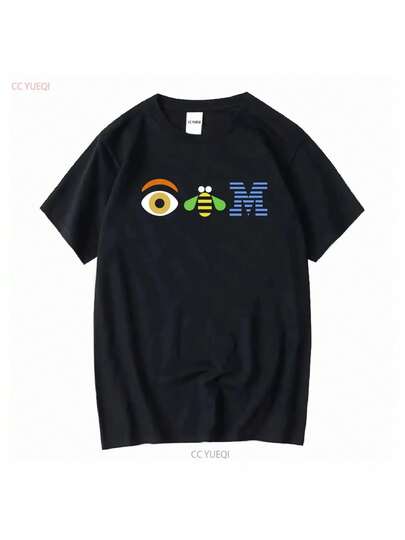 NEW Stunning IBM Computers Logo Eye Bee M Technology T Shirt 2XL Adult Black Long Or Short Sleeves Vintage Washed Versatile