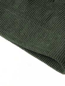 Nouvelle veste en velours côtelé pour l'automne et l'hiver. Veste décontractée à col cranté de couleur unie, polyvalente pour les personnes d'âge moyen et les jeunes - Militaire verte - Voir 8