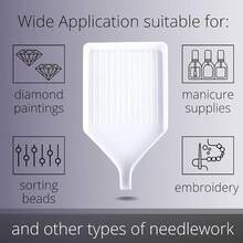 6PCS Diamond Art Painting Sorting Trays – 3.8x2.8 Inch Plastic Diamond Art Painting Bead Sorting Trays Organizer Diamond Painting Accessories And Tools For DIY Crafts Rhinestone Sorting Tray