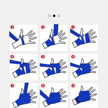 一对粉色泰拳、散打和拳击绷带。它们是吸汗的运动护腕带，可以保护双手。长度为3米，适合运动、健身和日常训练。 - 粉色 - 查看 4