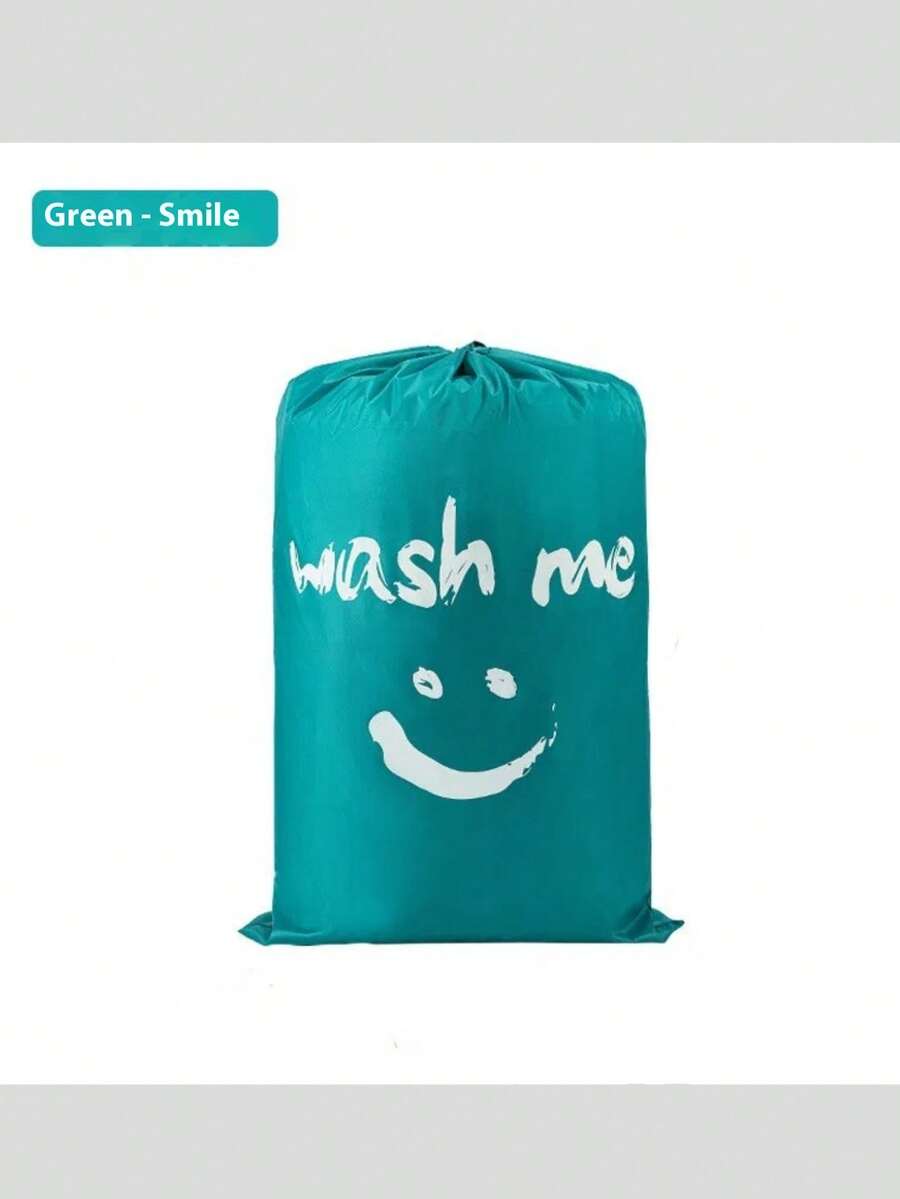 Sac à linge de voyage extra large, sac de rangement pour vêtements avec cordon de serrage, sac à linge de voyage robuste, panier à linge facile à installer, essentiels de voyage, 4 couleurs disponibles, motif clair, fermeture à cordon, résistant aux déchirures et en polyester de haute qualité, pliable, convient pour les voyages, les dortoirs, les croisières, le rangement, le sac à linge, le sac de rangement