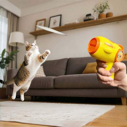 New Cat Toy Foam Launcher, Indoor Interactive Self-Play Cat Foam Launcher, Suitable For Cats