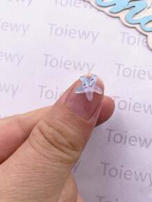 50 chiếc nhựa mini nhiều màu sắc dễ thương sao biển nghệ thuật đính đá phẳng mặt sau ngôi sao đính đá trang sức phụ kiện sổ lưu niệm tự làm đồ thủ công đám cưới giáng sinh - Trộn ngẫu nhiên - Xem 4