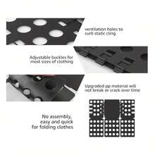 Prancha de Dobrar Camisas, Prancha de Dobrar Roupas, Organizador de Lavanderia, Armazena Roupas de Forma Eficiente, Ajustável, Design Multiuso Compacto e Antirrugas, Lavanderia Sem Rugas, Durável, Armazenamento Compacto, Estrutura Resistente, Organizador de Roupas, Fácil de Limpar, Ideal para Camisas, Camisetas, Shorts - Perfeito para Casa, Viagem, Lavanderia como Presente de Natal