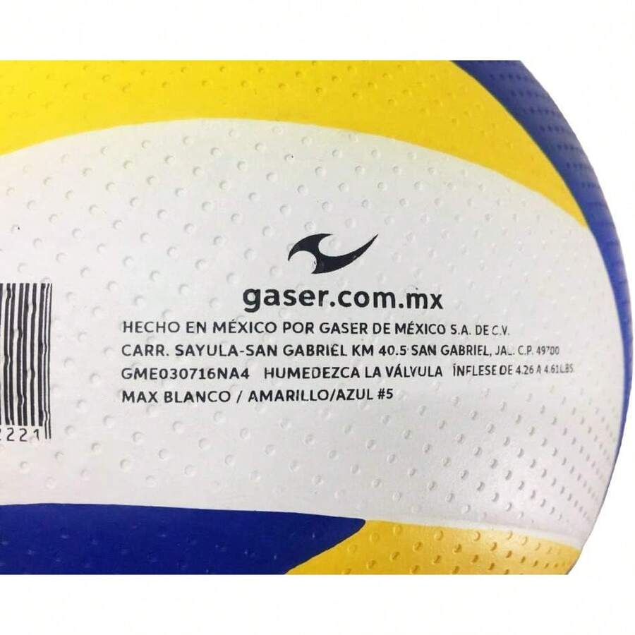 Gaser Balón Vóleibol Pro 5000 No.5 - Amarillo, Azul - Ver 1