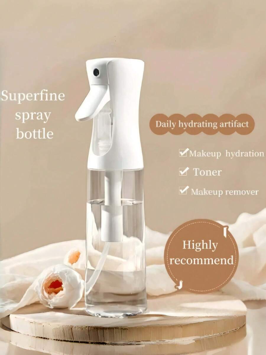 1pc Press Spray Bottle Continuous High Pressure Toner Emulsion Essence Bottled Ultra-Fine Atomized Disinfection Sprayer Hair Spray