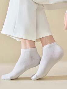 1/5/10 Pairs Men's Black, White Low-Cut Breathable Comfortable Thin Ankle Socks, Suitable For Travel/Vacation/Outdoor Activities