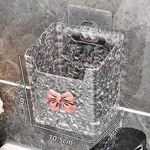 波浪纹壁挂式储物盒，无需钻孔，浴室梳妆台收纳架，马桶架