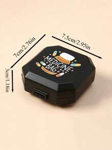 Portable Compartment Pill Box With Cartoon Medicine Box, Pill, Bottle, Cartoon Syringe Pattern, Portable Medical First Aid Bag, 6-Compartment Capsule Storage Box, Travel Pill Box, Medicine Box, 6-Compartment Pill Storage, Travel Mini Pill Box,