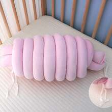 1 pieza Parachoques de cuna hecho a mano con bola de cuerda trenzada (5m), Barrera de para cama de bebé - Multicolor - Ver 12