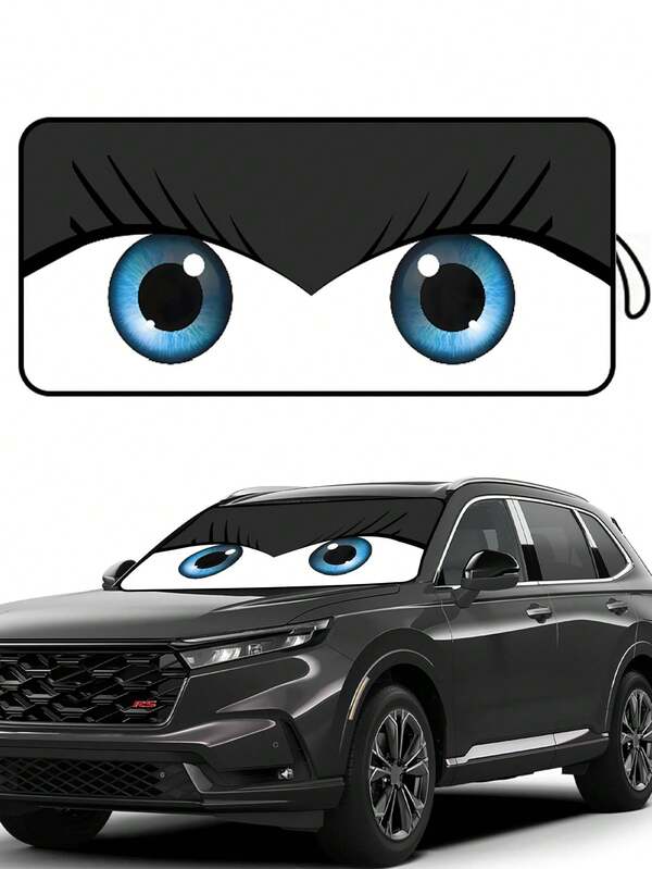 Faltbarer Sonnenschutz für die Windschutzscheibe, universeller Sonnenschutz für die Windschutzscheibe des Autos, UV-reflektierende Sonnenblende hält das Fahrzeug kühl, passend für Autos, LKWs, SUVs (59,06 x 27,5 Zoll), Sonnenschutz für Autos, Autozubehör