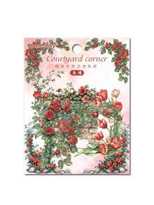 30 Pictures/Package Flower Series Corner Stickers Suitable For Collage Decorative Table Frames And Photo Frames Diary Border Self-Adhesive Paper,Sticked On Suitcase Computer Water Cup Mobile Phone Case Refrigerator Wall Helmet Cabinet Box Door Bed Guitar,Classroom Samolepky,School Supplies,Teacher Accessories