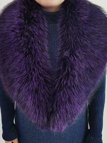 1. Faux Fur Collar & Cuff Set, Warm Faux Fur Scarf, Fluffy Oversized Furry Shawl Wrap For Women In Winter, Suitable For Dresses, Christmas Decoration - Multicolor - View 66