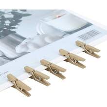 300 Pinzas de Madera para Ropa, Pinzas para Ropa, Clips de Fotos Decoración de Pared, Pinzas de Madera para Papel de Fotos, Oficina, Hogar, Arte - 1 - Ver 2