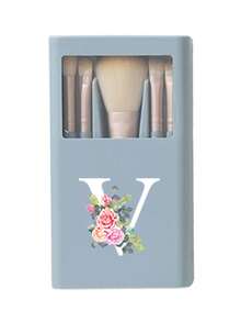 5 Stücke/Set tragbarer Makeup-Pinsel-Set mit Spiegel, Muster mit weißen Gänseblümchen Buchstaben A-Z, verpacktes Makeup-Pinsel-Set, multifunktionaler Makeup-Pinsel mit Spiegelbox, Mini-Multifunktions-Makeup-Stift, Foundation-Makeup-Pinsel, Lidschatten-Pinsel, Grundlagen-Beauty-Tool-Mischpinsel. Der Makeup-Organizer-Ständer enthält Makeup-Pinsel, praktisches Mädchen-Geschenk-Makeup-Tool-Set, ideal als Geschenk, tragbare Reiseutensilien, Reisebedarf, Pinsel-Set, Makeup-Pinsel-Set, Makeup-Set komplett, Makeup-Pinsel-Set, komplettes Makeup-Set, Pinsel-Set, Makeup-Pinsel-Set, Makeup-Geschenkset, Set