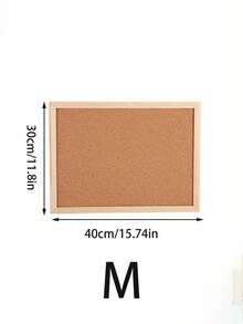 1pc Or 2pcs Cork Bulletin Board, Cork Panel With Oak Wood Frame, Decorative Pin Board For Office And Home, Message Board Or Vision Board For Home And School Home Decor Back To School Room Decor School Supplies - White - View 9