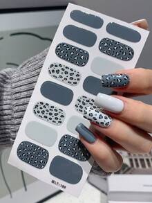 1片新款豹纹全甲贴纸，防水可撕贴美甲贴纸，女士美甲贴花，易于使用，适合节日、派对、生日礼物等场合，美甲用品 - Follow Your Heart - 查看 5