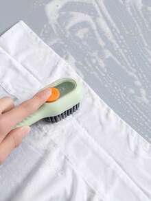 1pc-Soft Bristled Liquid Laundry Brush For Home Shoe Brushing, Shoe Board Brushing, Multifunctional Laundry Cleaning Without Damaging Shoes Artifact Brush, Multifunctional Washable Shoe And Clothing Brush, With Soft Bristles, Built-In Soap Dispenser And Strong Seal - Multicolor - View 5