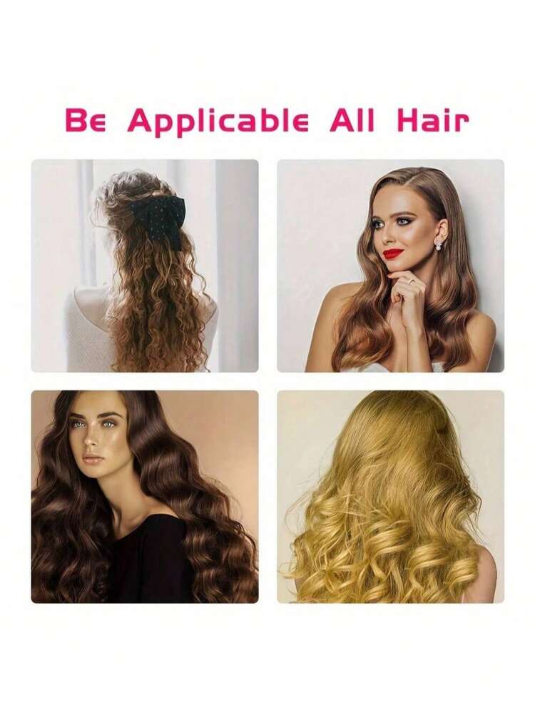 30/20/10/1 pieza Rizadores de cabello de silicona rosa y azul, diseñados sin daño por calor, compactos y portátiles, fáciles de usar, crean ondas y flequillos naturales, adecuados para cabello corto a medio, excelentes para el hogar y los viajes - Multicolor - Añade 10