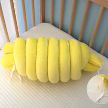 1 pieza Parachoques de cuna hecho a mano con bola de cuerda trenzada (5m), Barrera de para cama de bebé - Multicolor - Ver 13