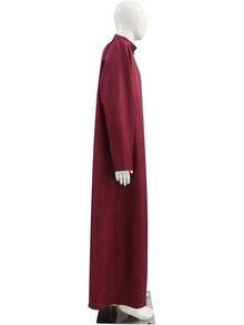 Men's Cassock Robe Church Robe Choir Minister Clergy Pulpit Liturgical 5 Colorshalloween - Dark Red - View 6